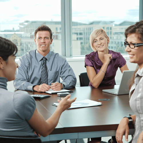 Group of business people in mediation